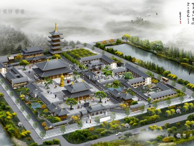 宿松寺庙建筑总体规划方案